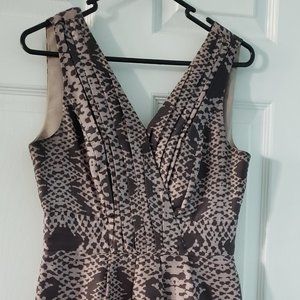 Banana Republic sleeveless python-print dress, size 2P
